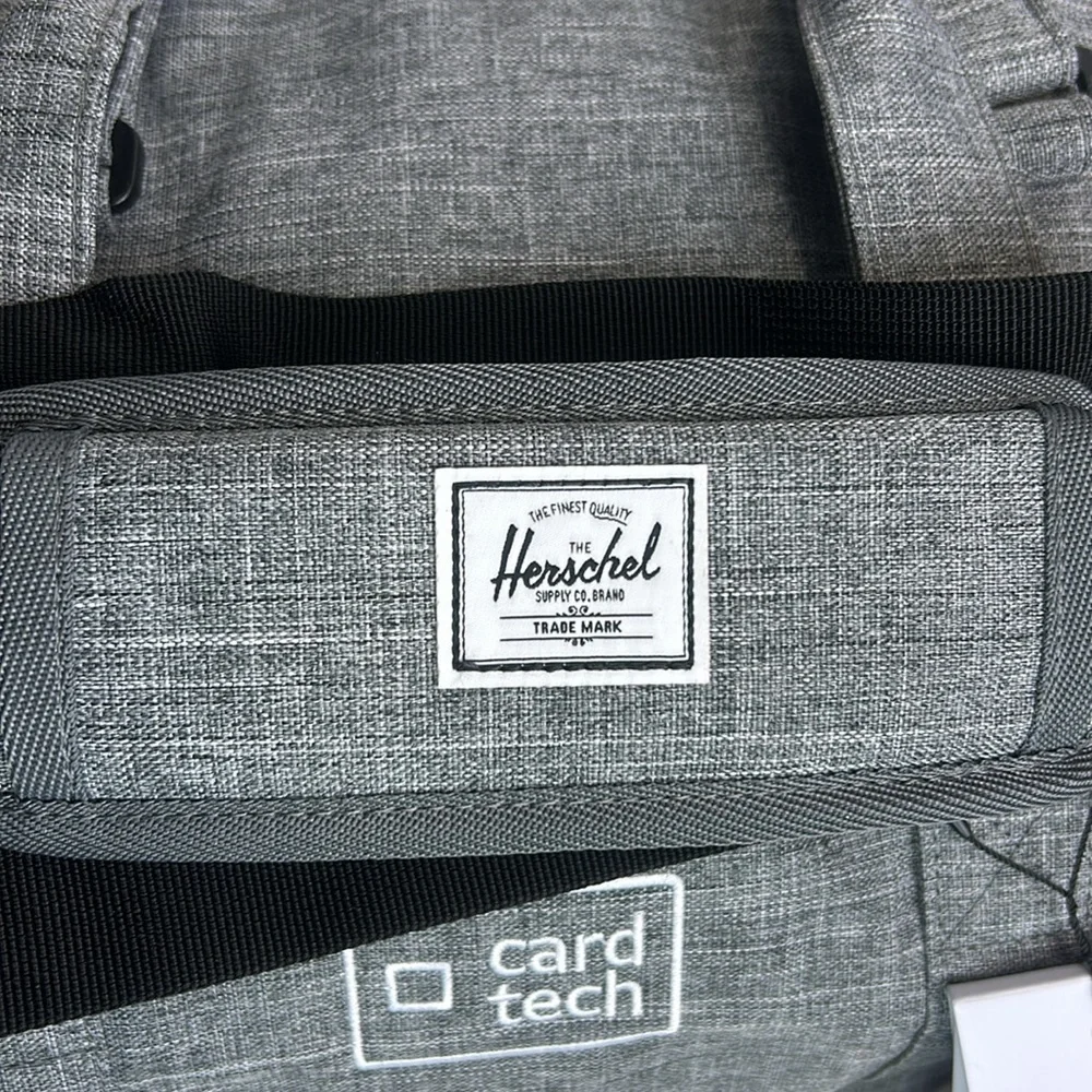 NWT Herschel Supply Company Novel 42.5L Gray Duffel Bag Shoulder Strap …